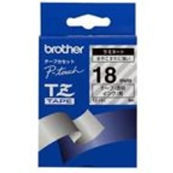 Brother Black on Clear Gloss Laminated Tape, 18mm nastro per etichettatrice TZ