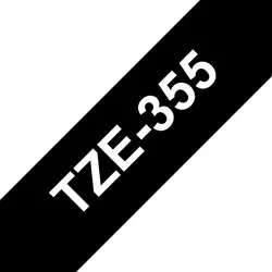 Nastri originale BROTHER TZE-355 bianco su nero 8 METRI