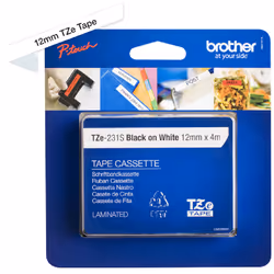 Brother TZE231S nastro per etichettatrice Nero su bianco TZe - Vista aggiuntiva 4