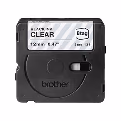 Brother BTAG-131 nastro per etichettatrice Nero trasparente - Vista aggiuntiva 2