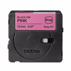 Brother BTAG-P31 nastro per etichettatrice Nero su rosa - Vista aggiuntiva 2