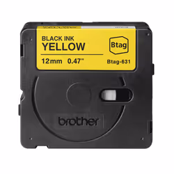 Brother BTAG-631 nastro per etichettatrice Nero su giallo - Vista aggiuntiva 2