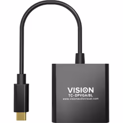 Vision TC-USBCVGA/BL cavo e adattatore video USB tipo-C VGA (D-Sub) Nero - Vista aggiuntiva 4