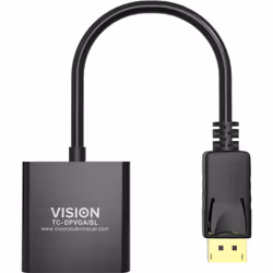 Vision TC-DPVGA/BL cavo e adattatore video DisplayPort VGA (D-Sub) Nero - Vista aggiuntiva 4