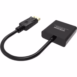 Vision TC-DPVGA/BL cavo e adattatore video DisplayPort VGA (D-Sub) Nero - Vista aggiuntiva 6