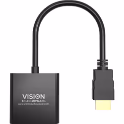 Vision TC-HDMIVGA/BL cavo e adattatore video 0,23 m HDMI tipo A (Standard) VGA (D-Sub) Nero - Vista aggiuntiva 4