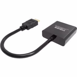 Vision TC-HDMIVGA/BL cavo e adattatore video 0,23 m HDMI tipo A (Standard) VGA (D-Sub) Nero - Vista aggiuntiva 6