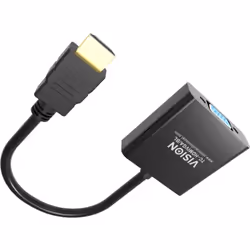 Vision TC-HDMIVGA/BL cavo e adattatore video 0,23 m HDMI tipo A (Standard) VGA (D-Sub) Nero - Vista aggiuntiva 7
