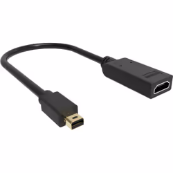 Vision TC-MDPHDMI/BL cavo e adattatore video Mini DisplayPort HDMI tipo A (Standard) Nero - Vista aggiuntiva 4