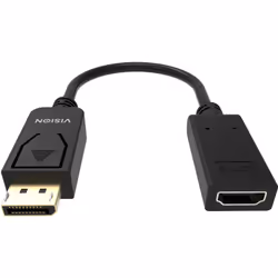 Vision TC-DPHDMI/BL cavo e adattatore video HDMI tipo A (Standard) DisplayPort Nero - Vista aggiuntiva 5