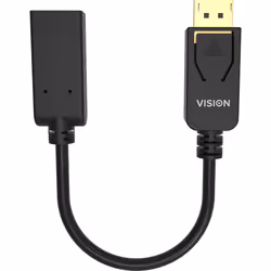 Vision TC-DPHDMI/BL cavo e adattatore video HDMI tipo A (Standard) DisplayPort Nero - Vista aggiuntiva 6