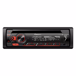 Pioneer DEH-S420BT, Nero, Rosso, 1 DIN, 200 W, CD, CD-R, CD-RW, Android, iOS, PTY