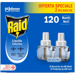 Descrizione Descrizione Raid Liquido offre 60 notti (8 ore per notte) di efficacia costante per tutta la notte contro le zanz ...