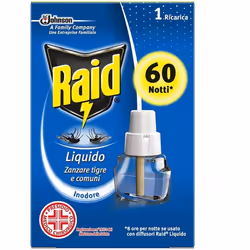 La ricarica liquida antizanzare Raid con eucalipto è la soluzione ideale per proteggere la tua casa dalle fastidiose zanzare. ...