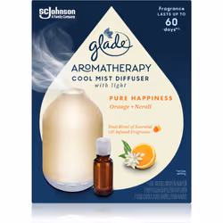 Il diffusore di aromi GLADE Aromatherapy Pure Happiness rappresenta un modo gradevole per profumare gli interni.