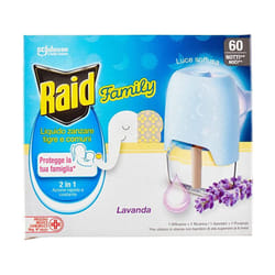 Raid - diffusore per zanzare tigre e comune con ricarica alla lavanda 60 notti
