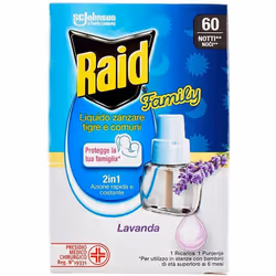 Ricarica Raid antizanzare per diffusore elettrico adatta ad allontanare zanzare tigri e comuni. Otre ad assicurare fino a 8 o ...