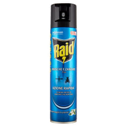 Raid - mosche e zanzare spray insetticida. antizanzare e antimosche. azione rapida. 400 ml