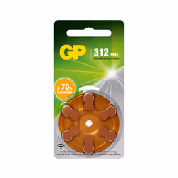 GP Batteries 103250, Batteria monouso, 312, PR41, Zinco-aria, 1,45 V, 6 pz, Arancione