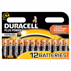 Duracell Plus Power, Batteria monouso, Stilo AA, Alcalino, 1,5 V, 12 pz, Cilindrico