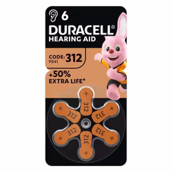 Duracell 312, Batteria monouso, Zinco-aria, 1,4 V, 6 pz