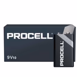 Batteria alcaline Procell 9V10 - MN1604 - Alcalina 9V - 1.5V - 10 Pezzi