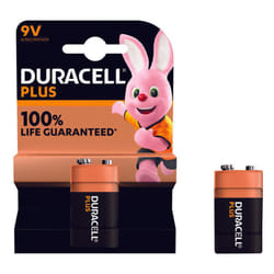 Duracell - Pila transistor alcalina plus 9 volt