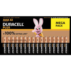 Duracell - Plus-AAA BP32 Batteria Ministilo (aaa) Alcalina/manganese 1.5 v 32 pz.