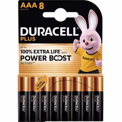 Duracell Plus, Batteria monouso, Mini Stilo AAA, Alcalino, 1,5 V, 8 pz, Nero, Oro