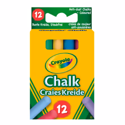 Crayola 12 coloured chalk, 12 pz, Multi, 12 colori