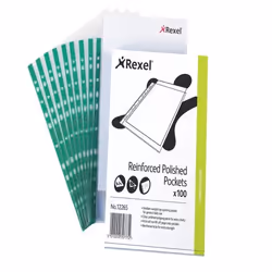Rexel Reinforced Top Opening A4 Pocket foglio di protezione 100 pz