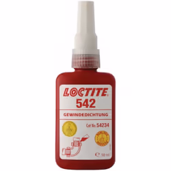 Guarnizione filettata Loctite 542 Utilizzato per proteggere e densificare tubi e connettori in metalli Temprato sotto la chiu ...