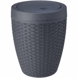 Perfetto per ogni bagno Qualità eccellente Faux rattan intrecciato design Caratteristiche Resistente coperchio basculante 5lt ...