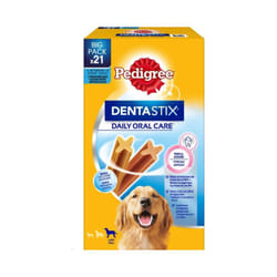 Pedigree - dentastix per cani big pack 21 pz tripla azione per cani large dai 25 kg in su pulizia e gengive sane