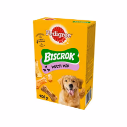 Pedigree Biscrock sono degli snack croccanti a forma di ossetto, ideali come ricompensa dopo l'allenamento oppure come piccol ...