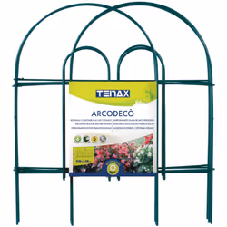 Descrizione Bordura da giardino con finitura ad arco tondo in acciaio plastificato colore verde composta da 6 moduli aggancia ...