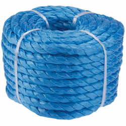 Multi-purpose rope manufactured from weather-resistant polypropylene Shrink wrapped in coils corda multiuso realizzati in pol ...
