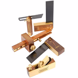 All tools are manufactured from solid brass and polished hardwood delivering a professional feel, lo The sliding bevel, dovet ...