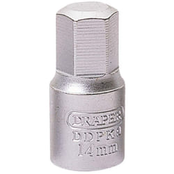 Draper DDPK9, Chiave Esagonale per Tappo di spurgo, 3/8” (14 mm), Impronta Quadrata, Blu