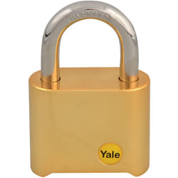 Yale - Locks, Yaly 50 12650 Lucchetto combinazione finitura ottone, B00L2JXMHG