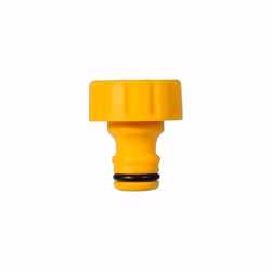 Hozelock 2158, Connettore per rubinetto, 1", Maschio/Femmina, Plastica, Nero, Giallo