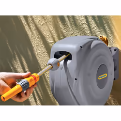 Hozelock 2485 avvolgitubo da giardino Rocchetto montato a muro Automatico Grigio - Vista aggiuntiva 4