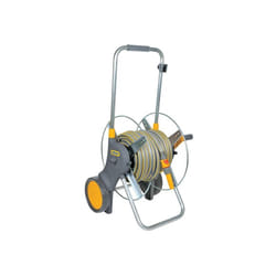 Avvolgitore a carrello grande in metallo per tubo da giardino 25m 15mm Hozelock
