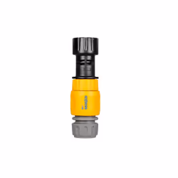Hozelock 7022, Connettore per rubinetto, 3/4", Femmina/Femmina, PVC, Nero, Grigio, Giallo