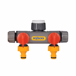 Hozelock 2252, Connettore per rubinetto, 3/4", PVC, Grigio, Rosso, Giallo