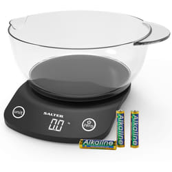 Salter - 1074 bkdr Bilancia elettronica digitale da cucina, recipiente di miscelazione 1,8L con labbro antigoccia, pesare alimenti e liquidi,