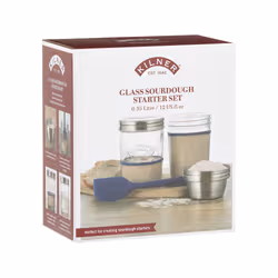 Kilner 65025035 recipiente per cibo Rotondo Set 0,35 L Blu, Argento, Trasparente 2 pz