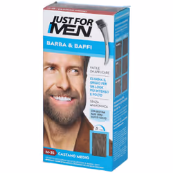Just For Men Tinta Barba & Baffi Castano Medio M35 castano scuro