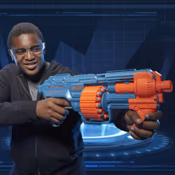 Nerf Elite 2.0 Shockwave RD-15, blaster con tamburo rotante da 15 dardi, lancio a raffica con azione a pompa, capacità di personalizzazione integrate - Vista aggiuntiva 8