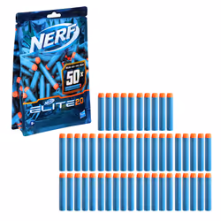 Nerf Elite 2.0 Confezione ricarica 50 dardi, include 50 dardi ufficiali, compatibile con tutti i blaster Elite, Ricarica, 8 a ...